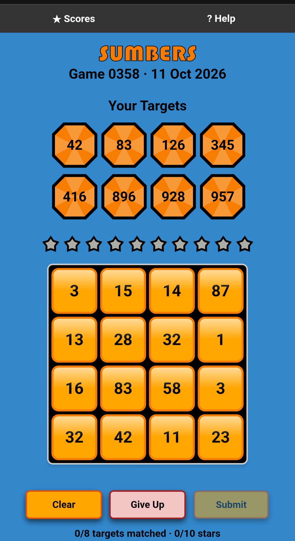 Screenshot of Sumbers